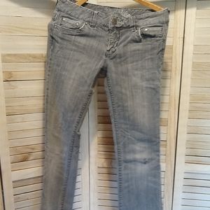 Refuge faded hip hugger jeans embroidered pockets vintage